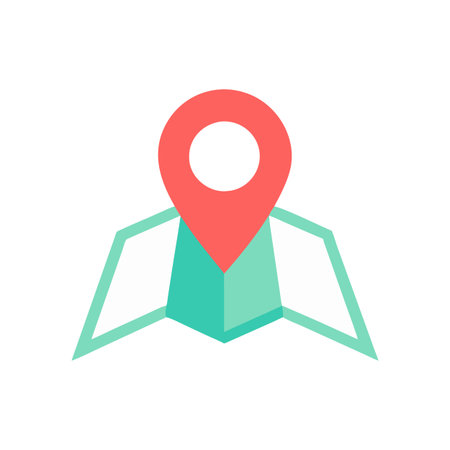 Flat style Map Pin Location Icon vector illustration for User Interface documents websites and mobile applicationsのイラスト素材