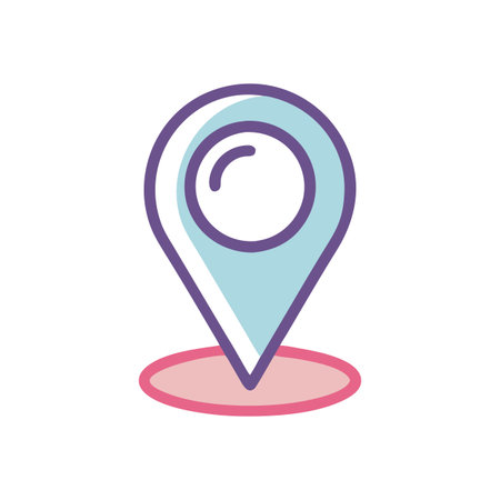 Flat style Map Pin Location Icon vector illustration for User Interface documents websites and mobile applicationsのイラスト素材