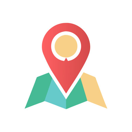 Flat style Map Pin Location Icon vector illustration for User Interface documents websites and mobile applicationsのイラスト素材