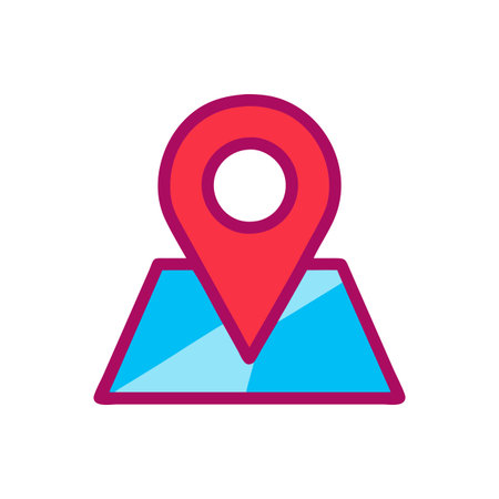 Flat style Map Pin Location Icon vector illustration for User Interface documents websites and mobile applicationsのイラスト素材