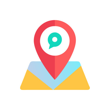 Flat style Map Pin Location Icon vector illustration for User Interface documents websites and mobile applicationsのイラスト素材