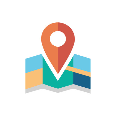 Flat style Map Pin Location Icon vector illustration for User Interface documents websites and mobile applicationsのイラスト素材
