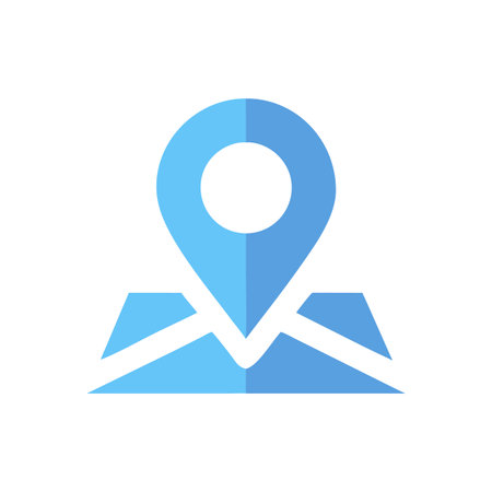 Flat style Map Pin Location Icon vector illustration for User Interface documents websites and mobile applicationsのイラスト素材