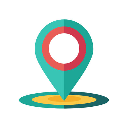 Flat style Map Pin Location Icon vector illustration for User Interface documents websites and mobile applicationsのイラスト素材