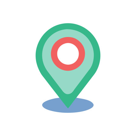 Flat style Map Pin Location Icon vector illustration for User Interface documents websites and mobile applicationsのイラスト素材