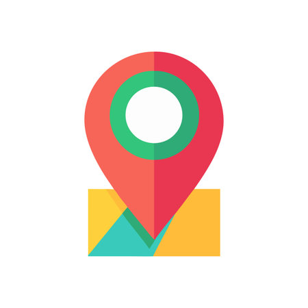 Flat style Map Pin Location Icon vector illustration for User Interface documents websites and mobile applicationsのイラスト素材