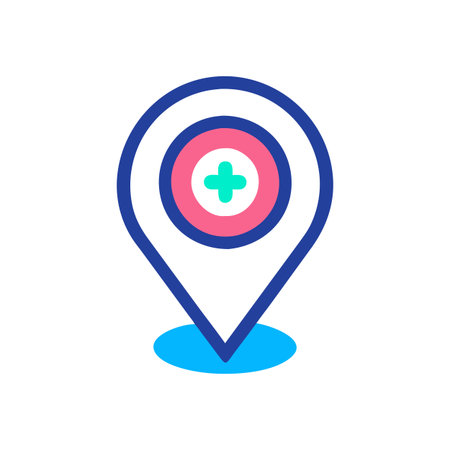 Flat style Map Pin Location Icon vector illustration for User Interface documents websites and mobile applicationsのイラスト素材