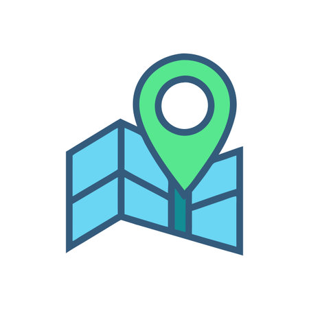 Flat style Map Pin Location Icon vector illustration for User Interface documents websites and mobile applicationsのイラスト素材