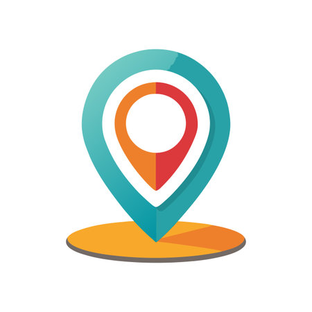 Flat style Map Pin Location Icon vector illustration for User Interface documents websites and mobile applicationsのイラスト素材