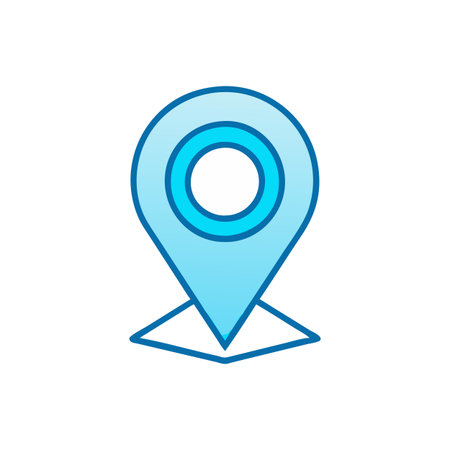 Flat style Map Pin Location Icon vector illustration for User Interface documents websites and mobile applicationsのイラスト素材