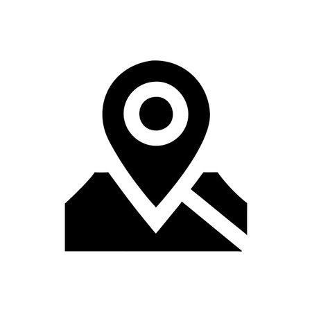 Flat style Map Pin Location Icon vector illustration for User Interface documents websites and mobile applicationsのイラスト素材