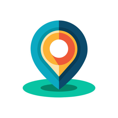 Flat style Map Pin Location Icon vector illustration for User Interface documents websites and mobile applicationsのイラスト素材