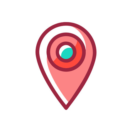 Flat style Map Pin Location Icon vector illustration for User Interface documents websites and mobile applicationsのイラスト素材