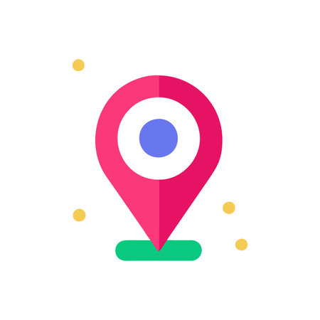 Flat style Map Pin Location Icon vector illustration for User Interface documents websites and mobile applicationsのイラスト素材