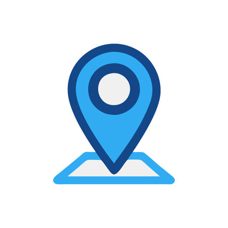 Flat style Map Pin Location Icon vector illustration for User Interface documents websites and mobile applicationsのイラスト素材