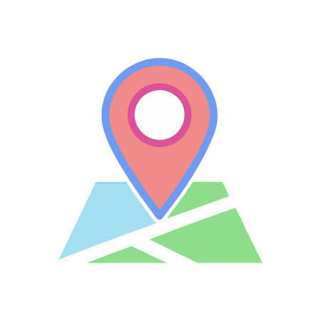 Flat style Map Pin Location Icon vector illustration for User Interface documents websites and...