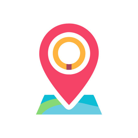 Flat style Map Pin Location Icon vector illustration for User Interface documents websites and mobile applicationsのイラスト素材