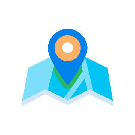 Flat style Map Pin Location Icon vector illustration for User Interface documents websites and mobile applicationsのイラスト素材
