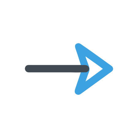 Flat style Direction Arrow Icon vector illustration for User Interface documents websites and mobile applicationsのイラスト素材