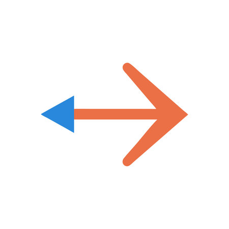 Flat style Direction Arrow Icon vector illustration for User Interface documents websites and mobile applicationsのイラスト素材