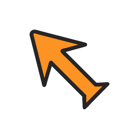 Flat style Direction Arrow Icon vector illustration for User Interface documents websites and mobile applicationsのイラスト素材