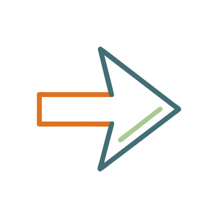 Flat style Direction Arrow Icon vector illustration for User Interface documents websites and mobile...