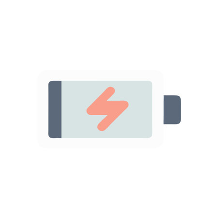 Flat style Battery Icon vector illustration for User Interface documents websites and mobile applicationsのイラスト素材