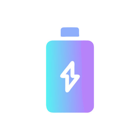 Flat style Battery Icon vector illustration for User Interface documents websites and mobile applicationsのイラスト素材
