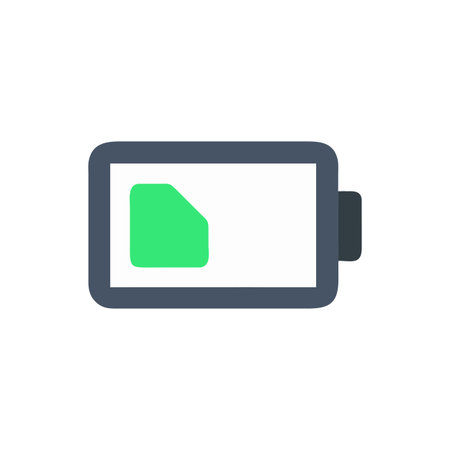 Flat style Battery Icon vector illustration for User Interface documents websites and mobile applicationsのイラスト素材