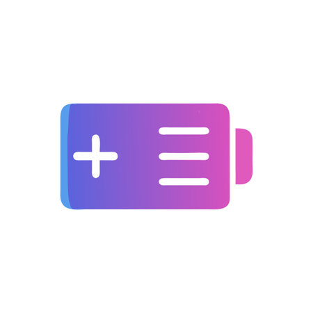Flat style Battery Icon vector illustration for User Interface documents websites and mobile applicationsのイラスト素材