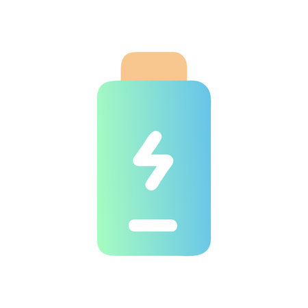 Flat style Battery Icon vector illustration for User Interface documents websites and mobile applicationsのイラスト素材