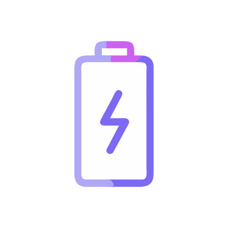 Flat style Battery Icon vector illustration for User Interface documents websites and mobile applicationsのイラスト素材