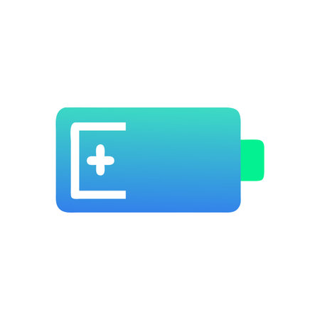 Flat style Battery Icon vector illustration for User Interface documents websites and mobile applicationsのイラスト素材