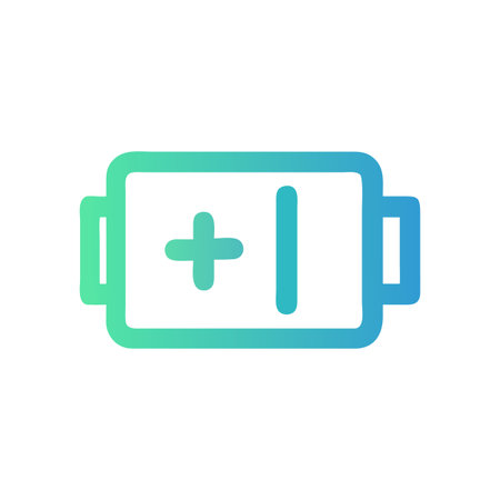 Flat style Battery Icon vector illustration for User Interface documents websites and mobile applicationsのイラスト素材