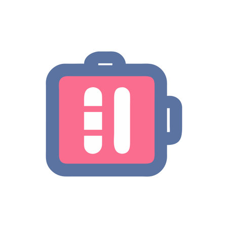 Flat style Battery Icon vector illustration for User Interface documents websites and mobile applicationsのイラスト素材