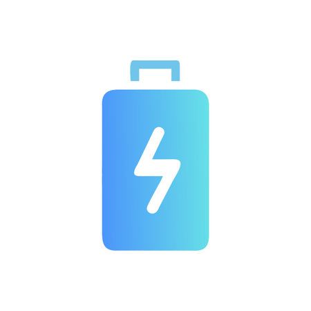 Flat style Battery Icon vector illustration for User Interface documents websites and mobile applicationsのイラスト素材