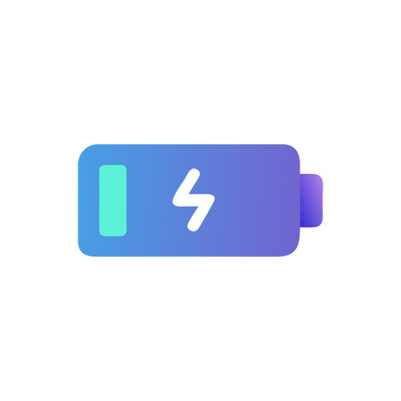 Flat style Battery Icon vector illustration for User Interface documents websites and mobile applicationsのイラスト素材