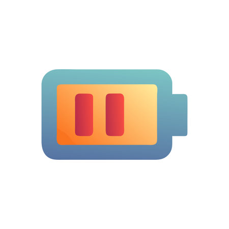 Flat style Battery Icon vector illustration for User Interface documents websites and mobile applicationsのイラスト素材