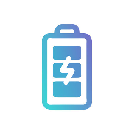 Flat style Battery Icon vector illustration for User Interface documents websites and mobile applicationsのイラスト素材