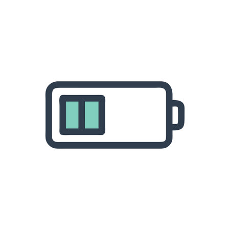 Flat style Battery Icon vector illustration for User Interface documents websites and mobile applicationsのイラスト素材