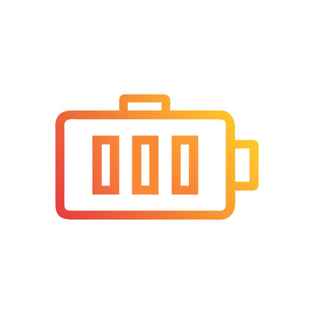 Flat style Battery Icon vector illustration for User Interface documents websites and mobile applicationsのイラスト素材