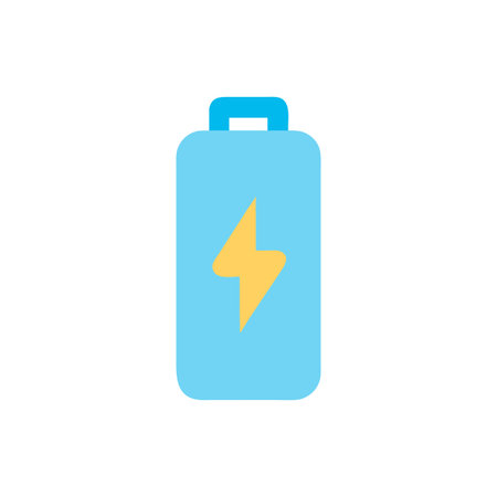 Flat style Battery Icon vector illustration for User Interface documents websites and mobile applicationsのイラスト素材
