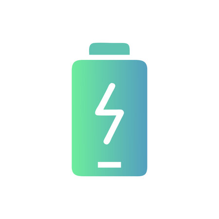 Flat style Battery Icon vector illustration for User Interface documents websites and mobile applicationsのイラスト素材