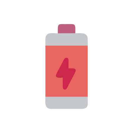 Flat style Battery Icon vector illustration for User Interface documents websites and mobile applicationsのイラスト素材