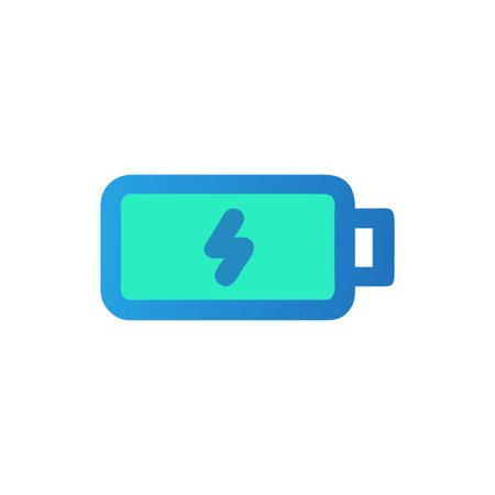 Flat style Battery Icon vector illustration for User Interface documents websites and mobile applicationsのイラスト素材