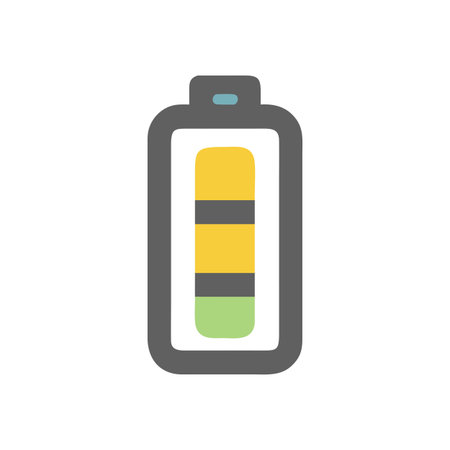 Flat style Battery Icon vector illustration for User Interface documents websites and mobile applicationsのイラスト素材