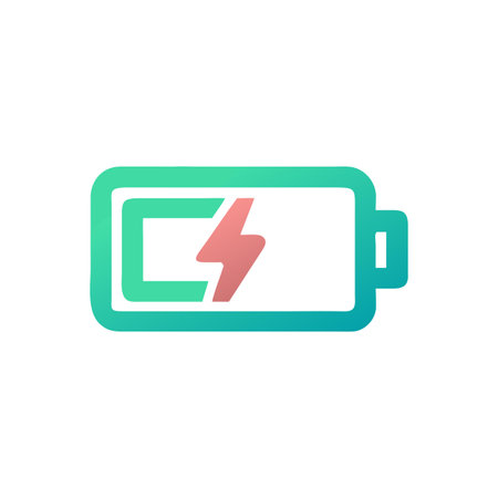 Flat style Battery Icon vector illustration for User Interface documents websites and mobile applicationsのイラスト素材