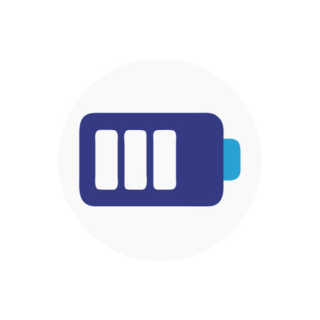Flat style Battery Icon vector illustration for User Interface documents websites and mobile applicationsのイラスト素材