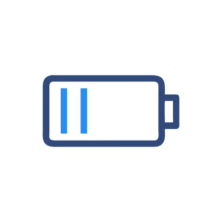 Flat style Battery Icon vector illustration for User Interface documents websites and mobile applicationsのイラスト素材