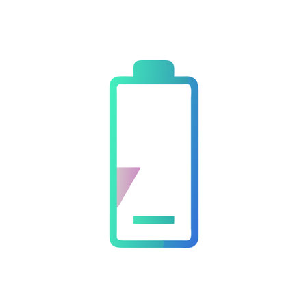 Flat style Battery Icon vector illustration for User Interface documents websites and mobile applicationsのイラスト素材